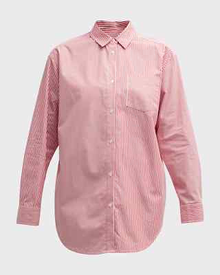 Solid & Striped The Oxford Tunic Apple Red Stripe Size Medium New!!!