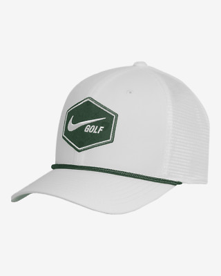 Nike Masters Visor Rope Trucker Hat Cap Snapback White Green Woven Label OSFM