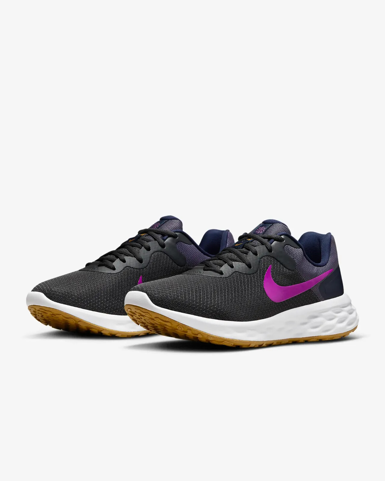 

Мужские спортивные кроссовки Nike Revolution 6 Road Running Mesh Comfort Casual DC 3728, Черный, DC3728-011