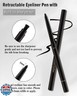 Brown Gel Eyeliner for Older Women, Waterproof Smudge-Proof Retractable Eyeliner Pencil, Long Lasting 24H, Matte Cream Eyeliner Waterline with Sharpener, Eye Liner for Mature Women Sensitive Eyes-2Pcs