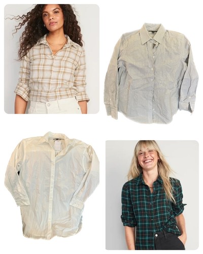 

Лот из 4 рубашек с длинными рукавами Banana Republic и Old Navy, размер, Multicolor