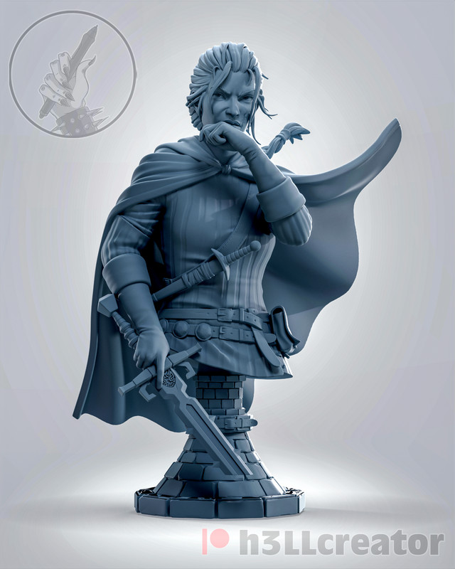 Meve Queen - Thronebreaker - Fan Art Figur - 3d Resin Print 141mm / Bust 111mm