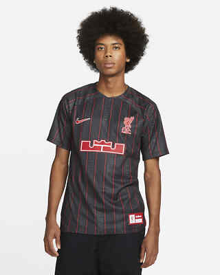 NIKE Men LeBron x Liverpool FC DriFit Stadium Soccer Jersey FD0627 061 - XL New