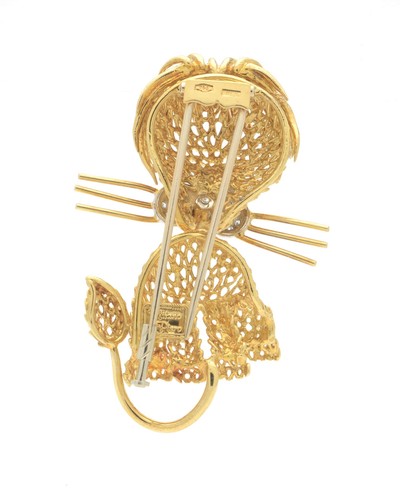 Piero Milano 18k Yellow and White Gold Diamond Statement Brooch M0561HB/R