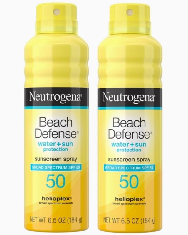 2 Neutrogena Beach Defense Water Sun Protection SPF 50 6.5 oz