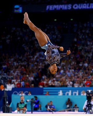 8x10 Photo SIMONE BILES 2024 Paris Olympics Gymnastics World Champion Gold USA
