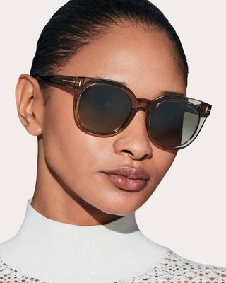 TOM FORD TOM FORD FT1109-45G-53 SHINY LIGHT BROWN SUNGLASSES