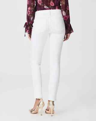 New Paige Skyline Ankle Peg Woman s Classic White Stretch Ankle Jeans Size 29