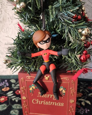 DISNEY PIXAR THE INCREDIBLES ELASTIGIRL POSABLE CUSTOM CHRISTMAS ORNAMENT NEW