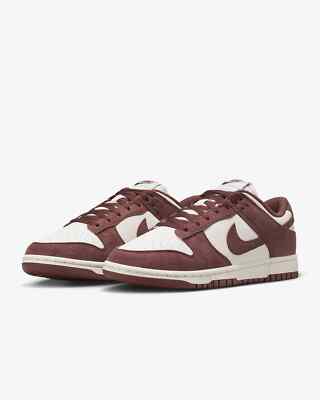HJ7673-001 Nike Dunk Low Phantom Sail White Red Sepia (Women's)