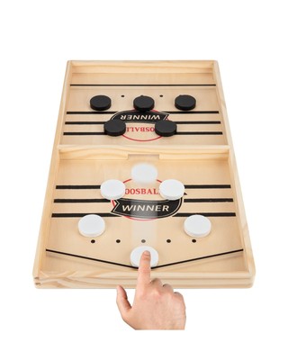 Large Sling Puck Game, Foosball Winner Board Game, Wooden Ho