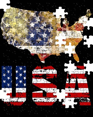 USA Flag 100 Piece Puzzle