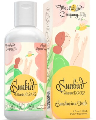 Sunbird Liposomal Liquid Vitamin D for Women - Premium Vitamin D3 and K2 for ...