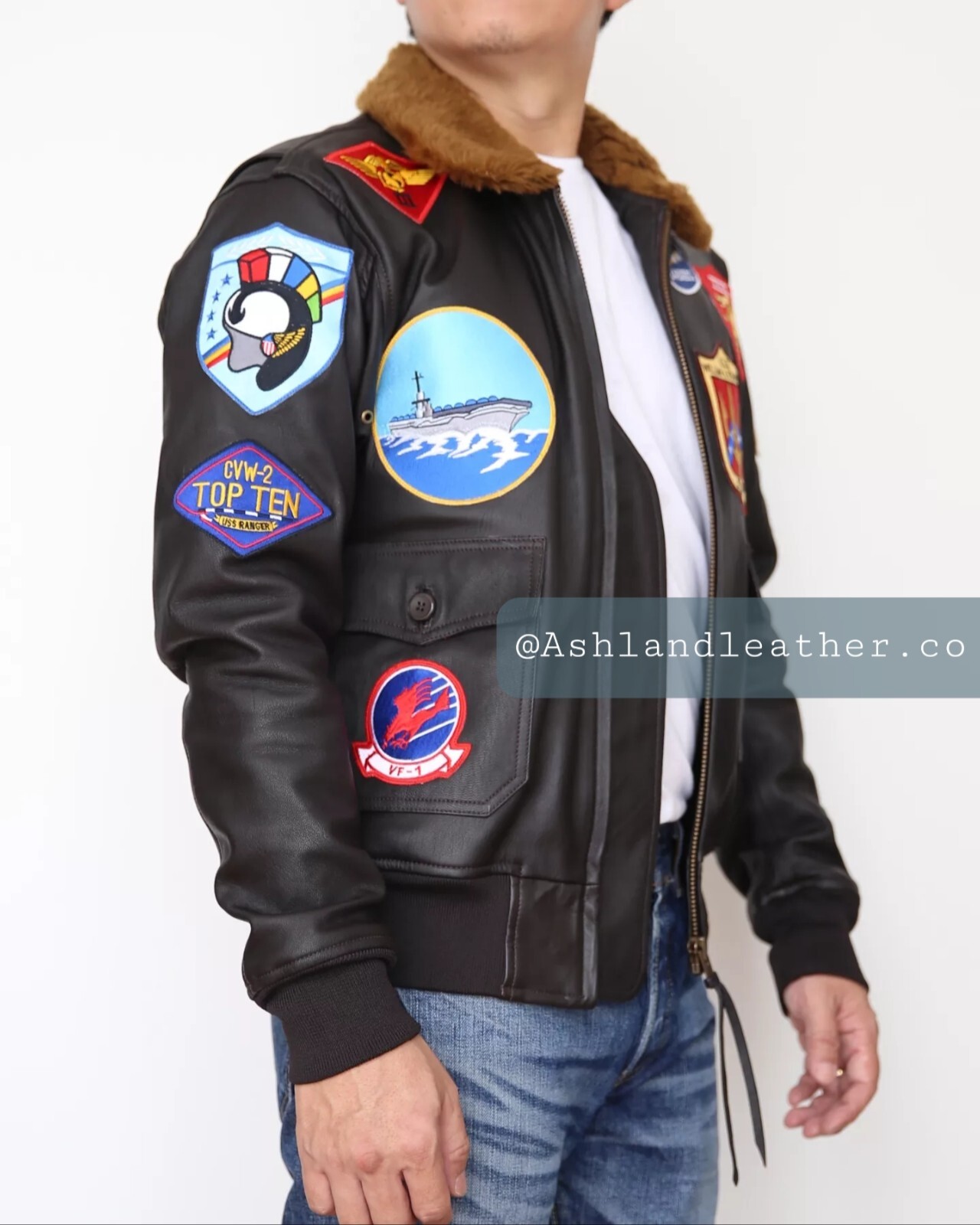 TOP GUN ASHLAND TOP GUN JACKET. G1 LEATHER JACKET TOPGUN