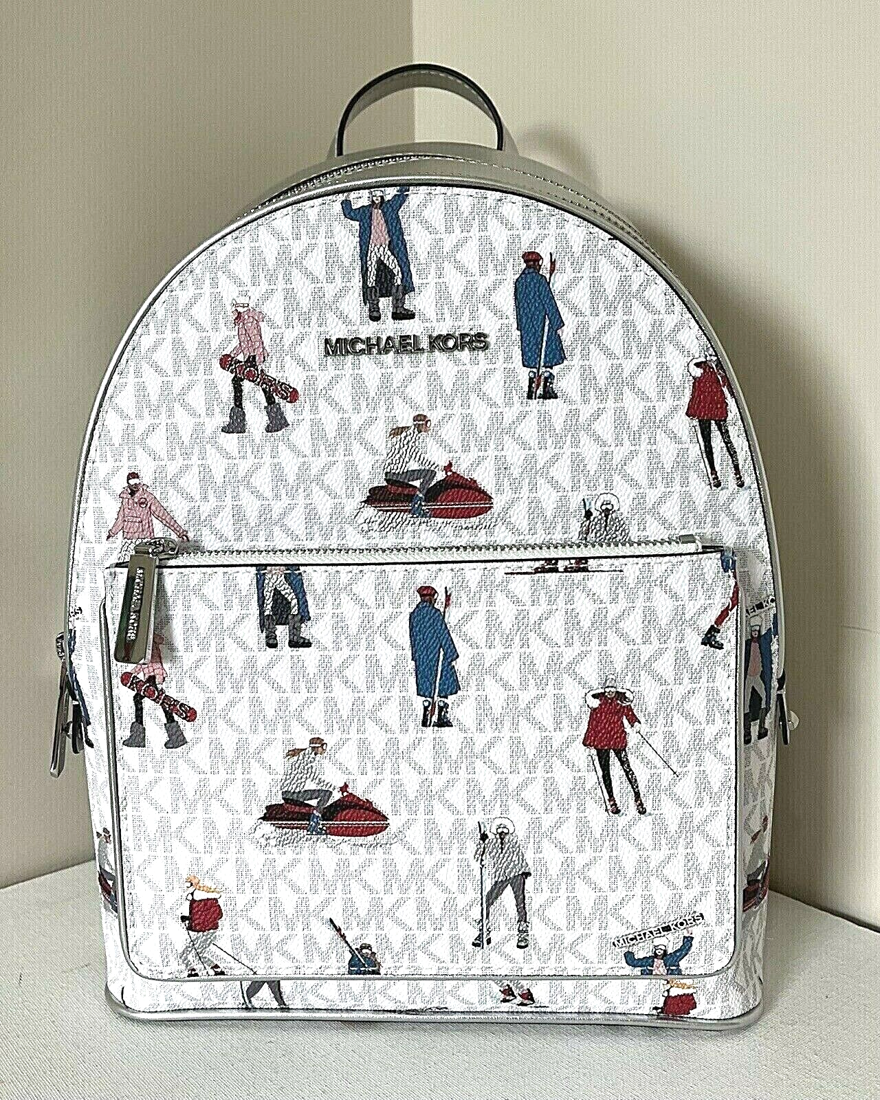 MICHAEL KORS グレー ホワイト バックパック Sheila Medium Logo Backpack | Michael Kors [US]