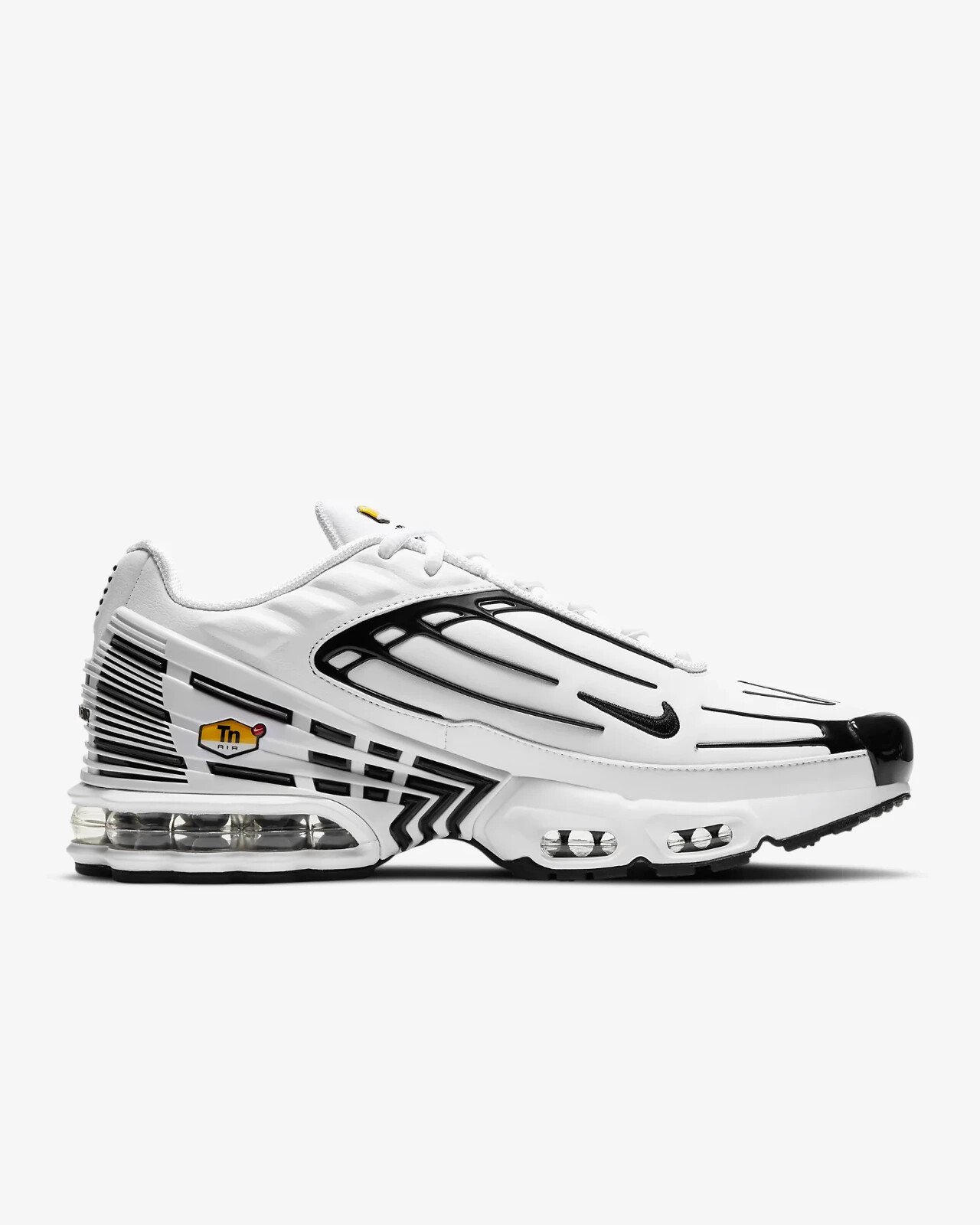 Nike Air Max Plus 3 Tuned Leather Trainers in White and Black | eBay UK