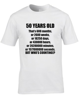 50th Birthday Men's T-Shirt 50 Fifty Funny Gift Idea For Him Clever Cool Design