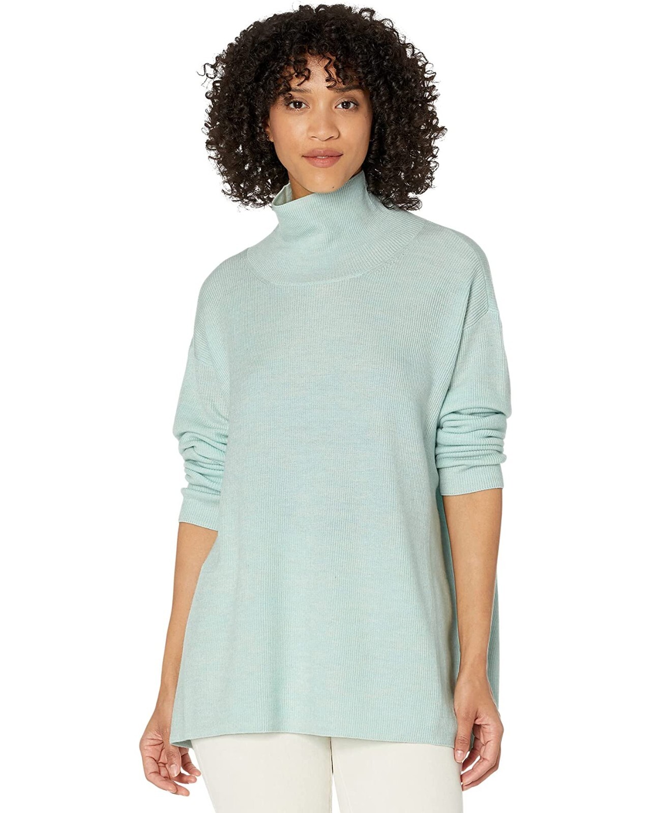 

Зеленый пуловер открытой вязки из мериносовой шерсти EILEEN FISHER Clearwater, размер  6/8