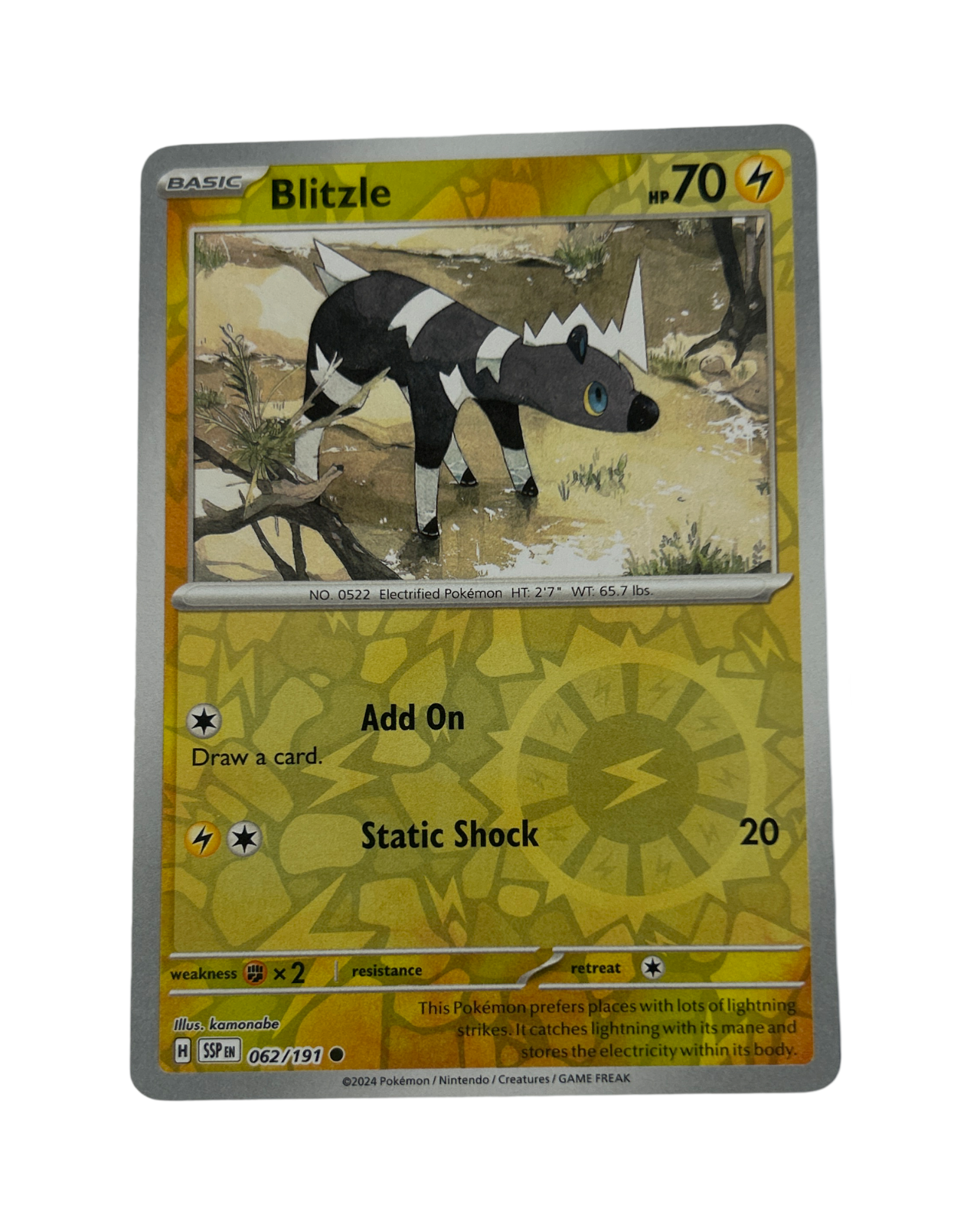 Pokemon TCGBlitzle 062 /191 Reverse Holo Surging Sparks MINT