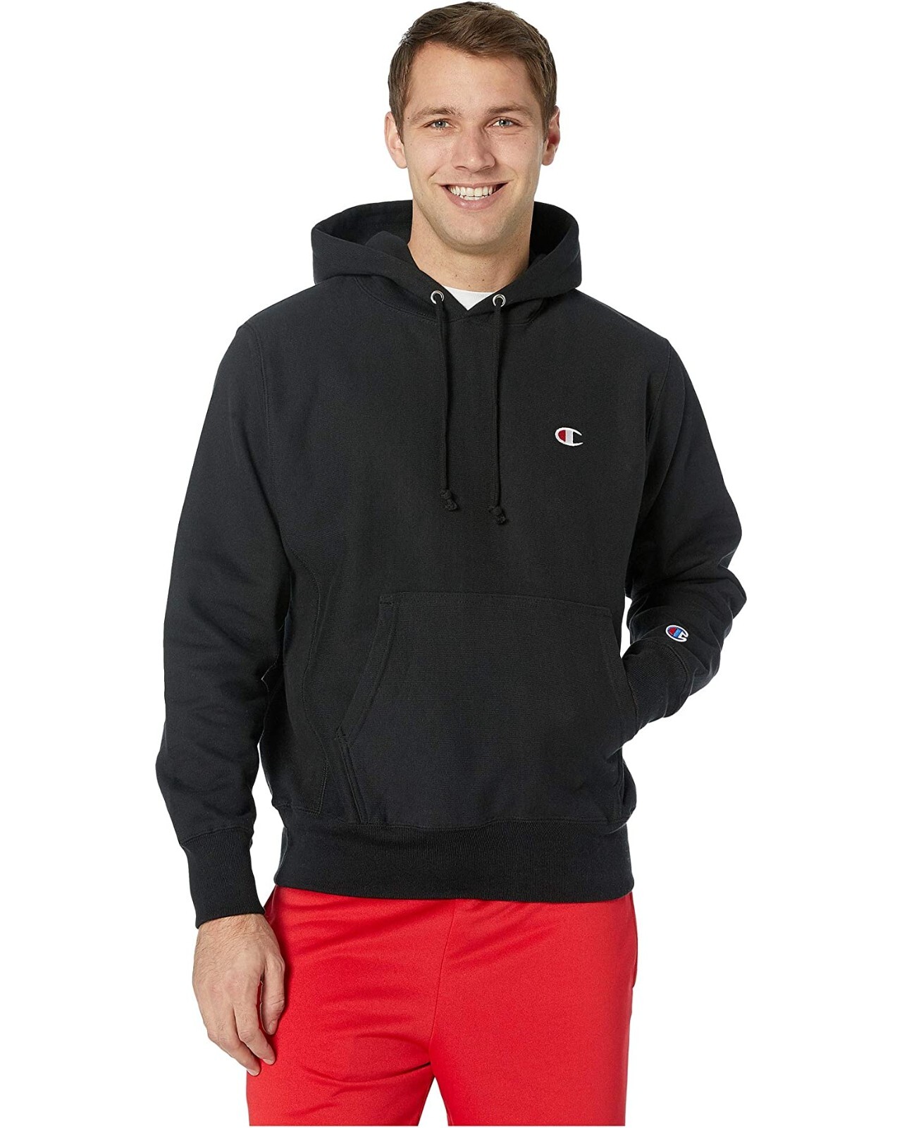 Champion L12911 Men's Black Reverse Weave Hoodie Sweatshirt Champion L12911 Men's Black Reverse Weave Hoodie Sweatshirt