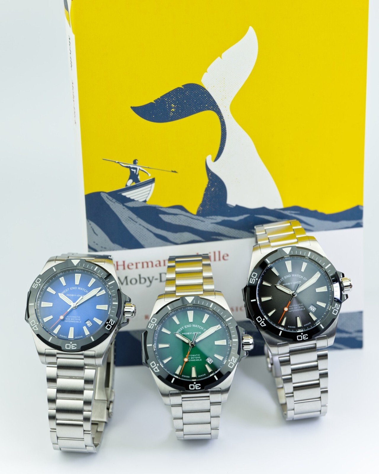 Pre-owned West End Watch Co. West End Co. 6851.10.3388 Moby-dick 42mm Green Dial Limit Edition Men Auto Watch