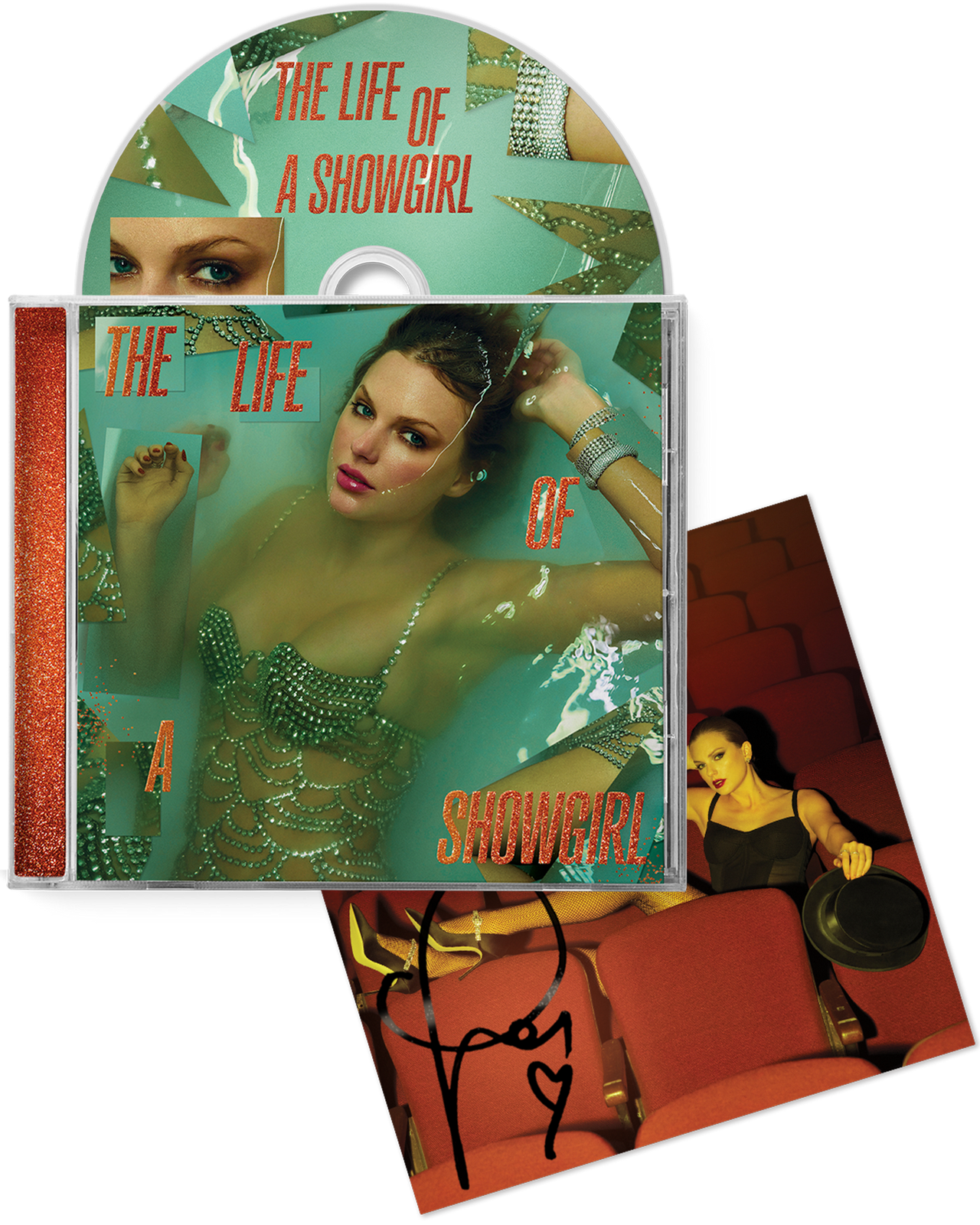 TaylorSwift サイン入り写真付きCD Taylor Swift SIGNED Midnights Moonstone Blue Eras CD Autographed