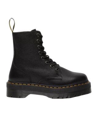 Pre-owned Dr. Martens Boots  Jadon ||| Black Pisa Woman Leather Black