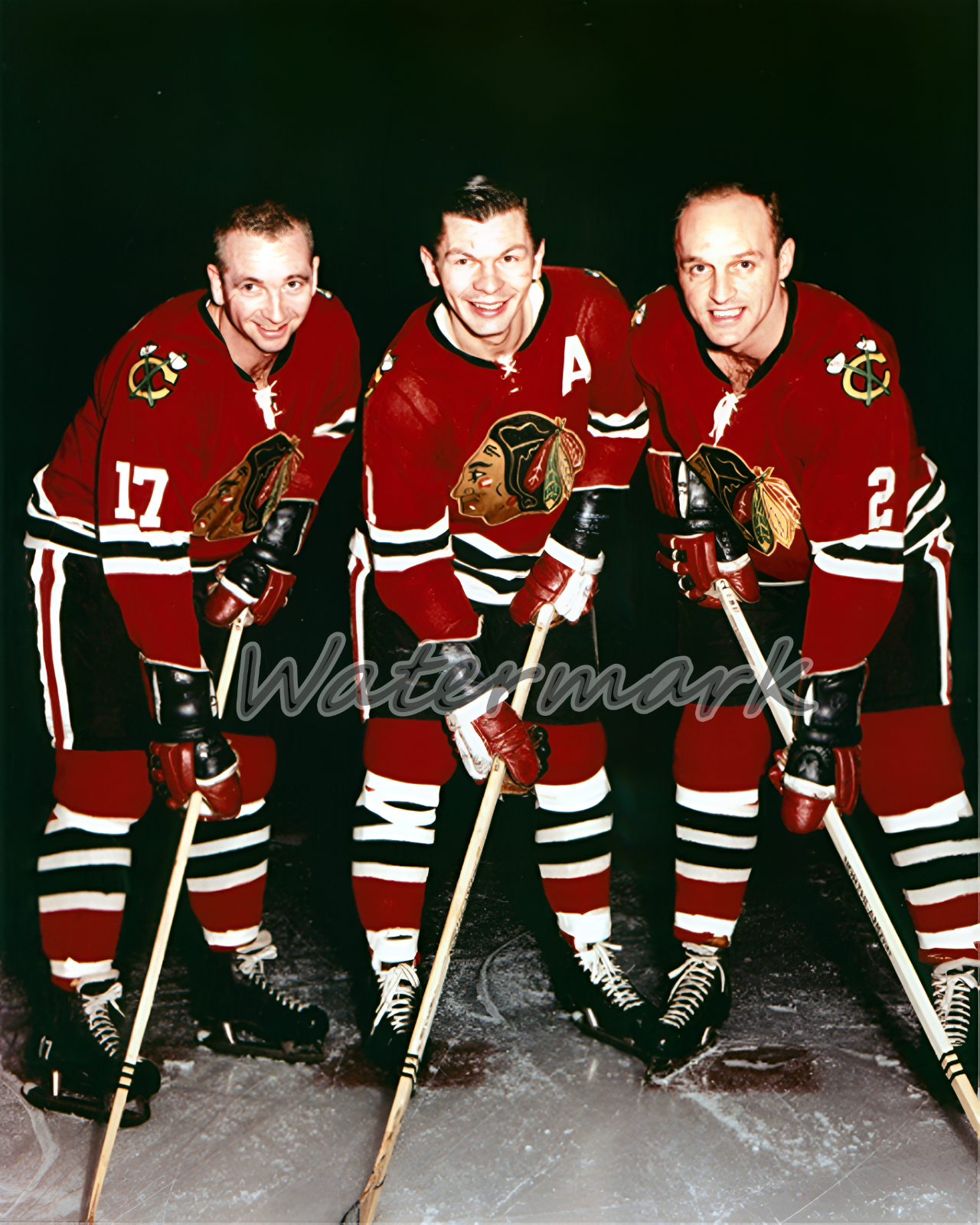 Chicago Blackhawks Scooter Line Stan Mikita Ken Wharram Doug