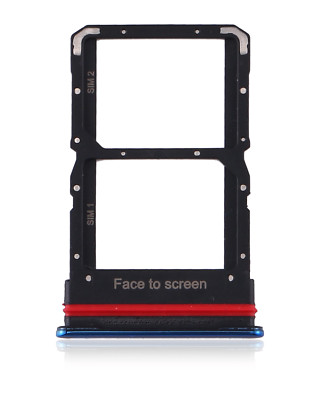 Replacement Dual Sim Card Tray Compatible For Xiaomi Mi 10 Lite 5G (Aurora Blue)
