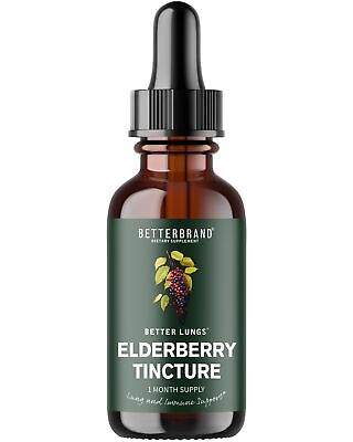 Betterbrand BetterLungs Elderberry Tincture Dietary Supplement - All Natural ...