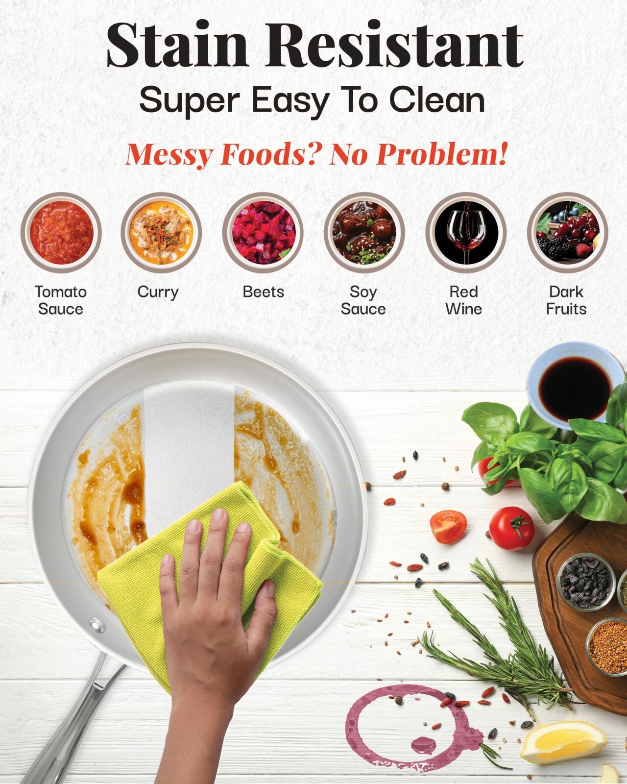 Gotham Steel Cream 12" Nonstick Heavy Duty Ceramic Fry Pan with Stay Cool Handle