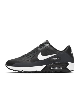 Мужские кроссовки Nike Air Max 90 G Golf Shoe черные/бело-антрацитовые (CU9978 002)