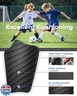 Airsfish Soccer Shin Guards for Kids Adults, CE Certified Shin Pads Sleeves Defender Protection Gear with Insert Pocket EVA Cushion Reduce Shocks and Injuries for Boys Girls Men (WhiteGold, Medium)