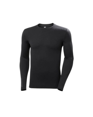 Helly Hansen Lifa Merino Midweight Crew Men's Shirt, Black, X-Large