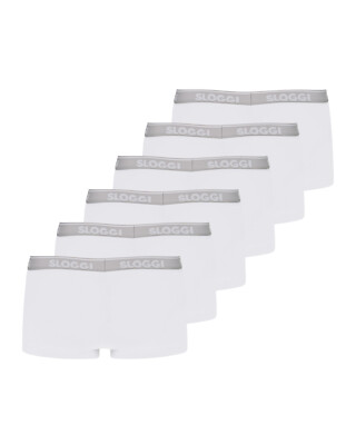 Men's Sloggi Go ABC Hipster Trunk Boxer Short 6 Pack 95% Cotton 10201653