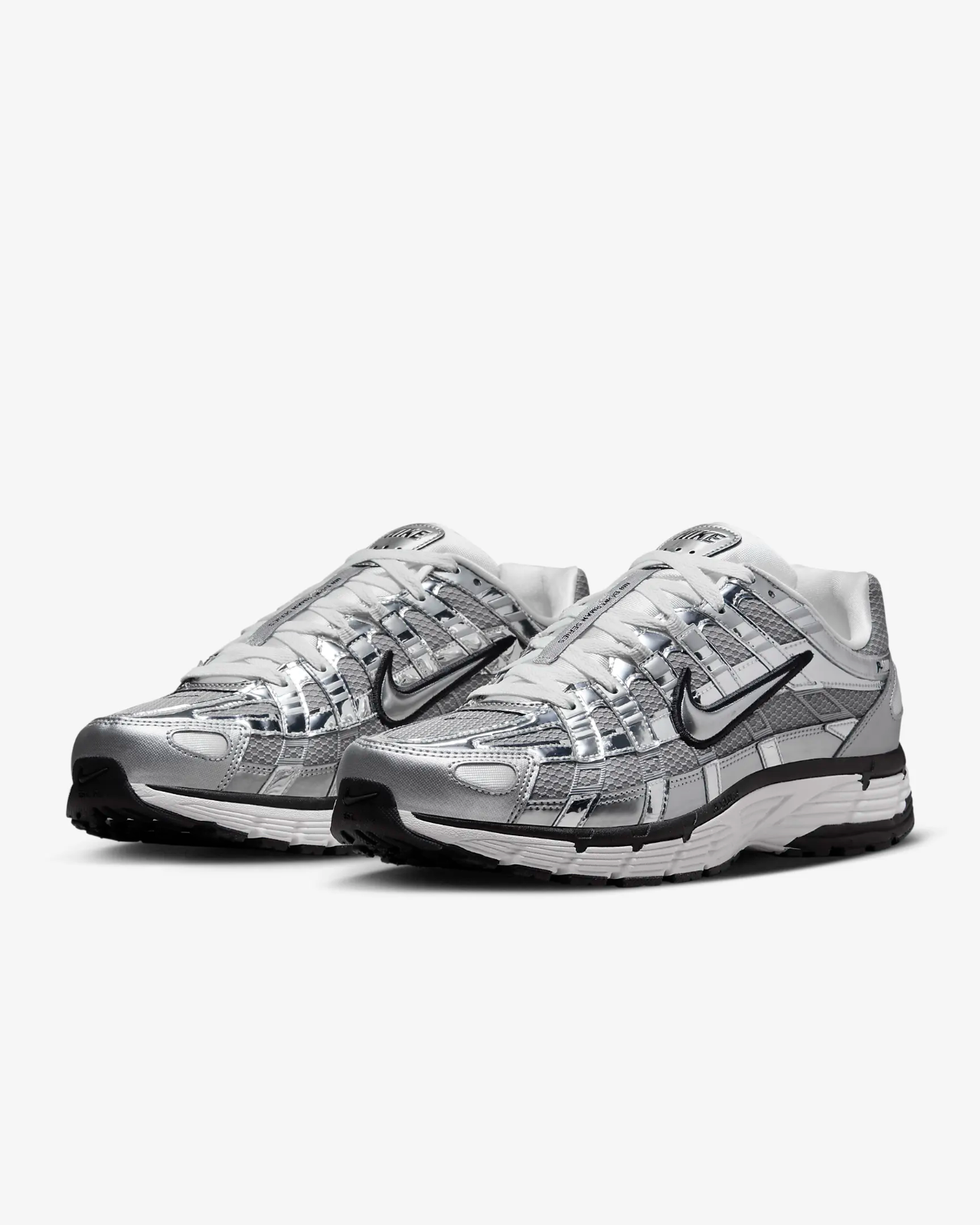 Nike P-6000 New Metallic Silver Men's Sneakers Size 9 US
