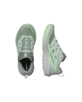 Salomon Sense Ride 5 Women's Trail Running Shoes, Lily Pad/Metal/Green Ash, W8