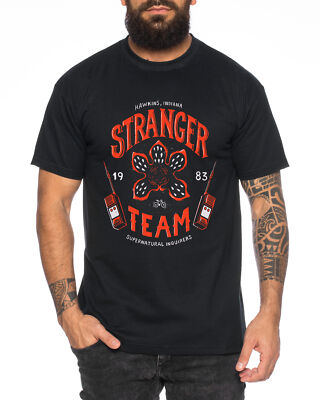 Stranger Team - T-Shirt Damen Things Demogorgon Elfie Dustin Jane Hopper Upside 