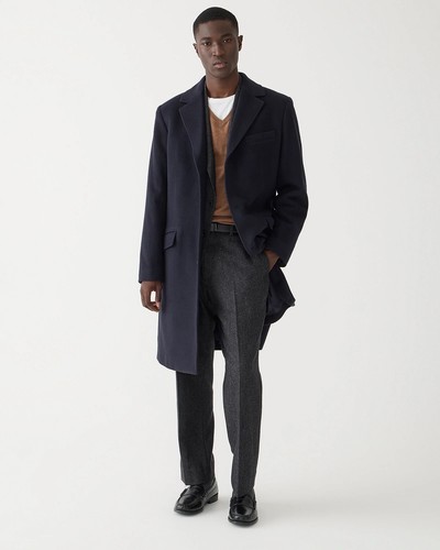 【90’s J.CREW】Wool Cashmere Coat Double-breasted Topcoat In Italian Wool-cashmere For Women