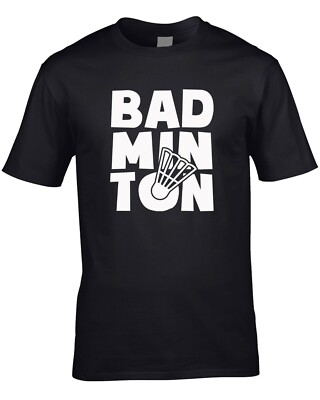 Badminton Men's T-Shirt Gift Funny Sport Player Net Racket Shuttlecock Team Club