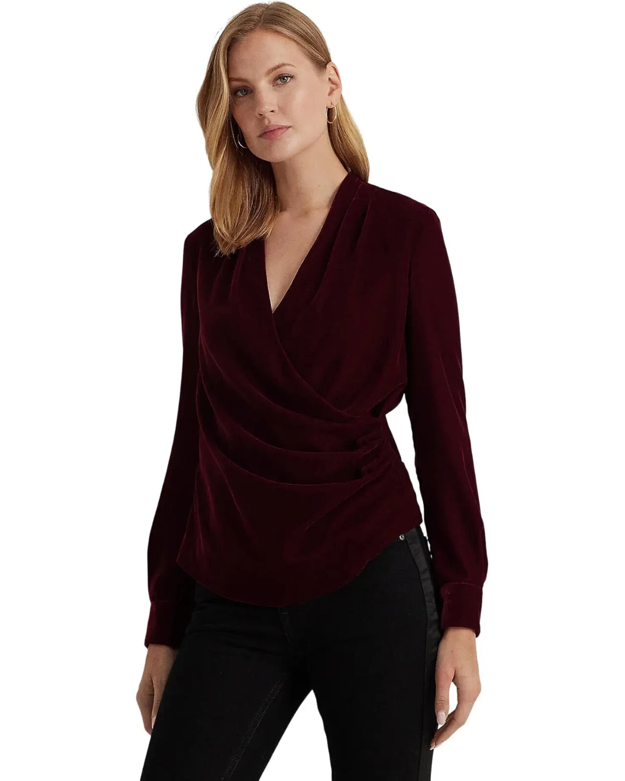 louren pleats Vneck blouse