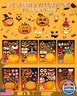 Aowplc 32 Pumpkin Make-A-Face Stickers - 8 Assorted Designs for Halloween Party Favors and Crafts