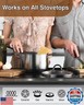 Cook N Home Stainless Steel Cookware Sets 10-Piece, Pots and Pans Kitchen Cooking Set with Stay-Cool Handles, Dishwasher Safe, Silver