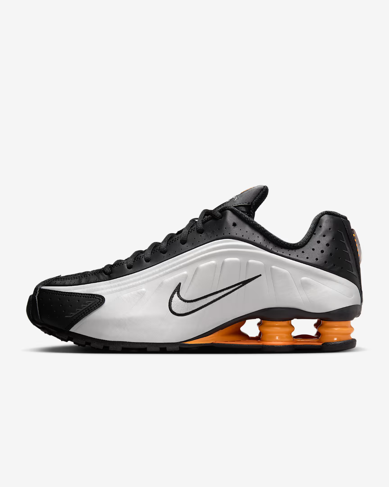 Nike Shox R4 HQ1988-003 Black Bright Mandarin Men's Size US3-18