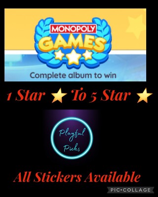 Monopoly Go Stickers 3  Star Monopoly Games  (Fastest Delivery)
