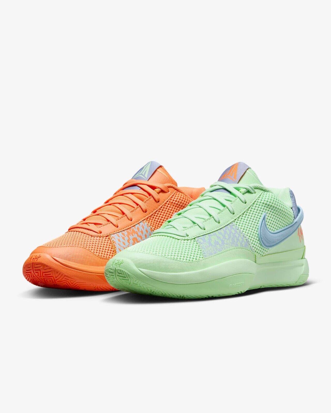 Nike Ja 1 Day Mismatched Green Orange Bright Mandarin Morant Nike Ja 1 Day Mismatched Green Orange Bright Mandarin Morant