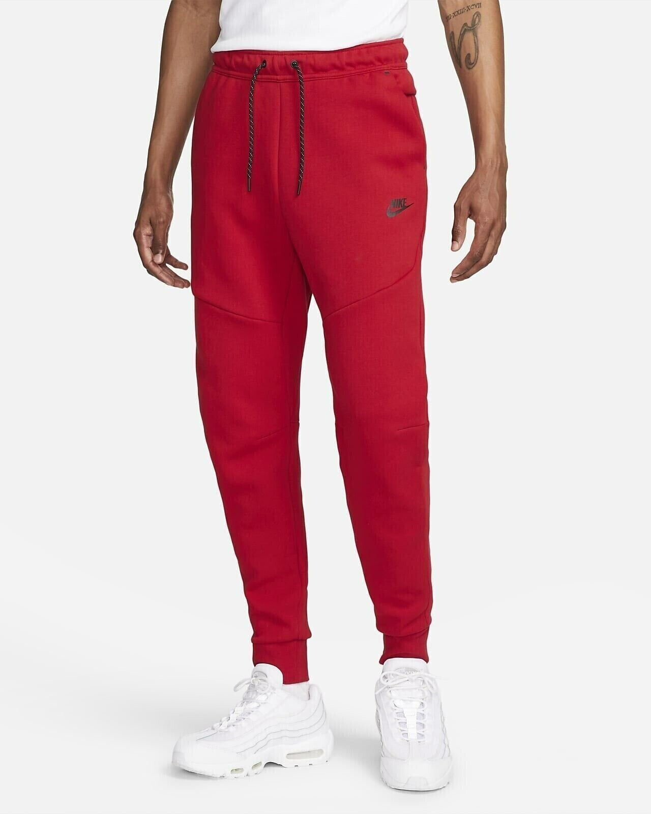NIKE テックフリース 上下 ジョガーパンツ パーカー レッド 赤Mブラック ナイキ スポーツウェア テックフリース フルジップパーカー