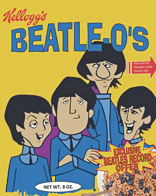 Beatles - Wall Art Poster of Kellogg's Cereal Box Promo, 8x10