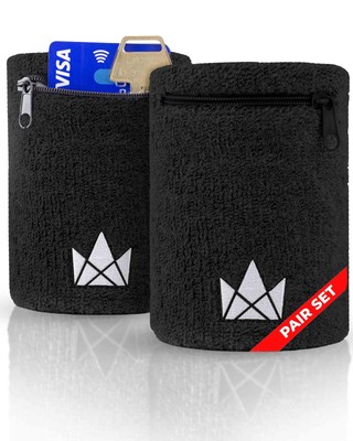 The Friendly Swede Wrist Wallets for Men & Women - Wristband Pocket with Zipp...