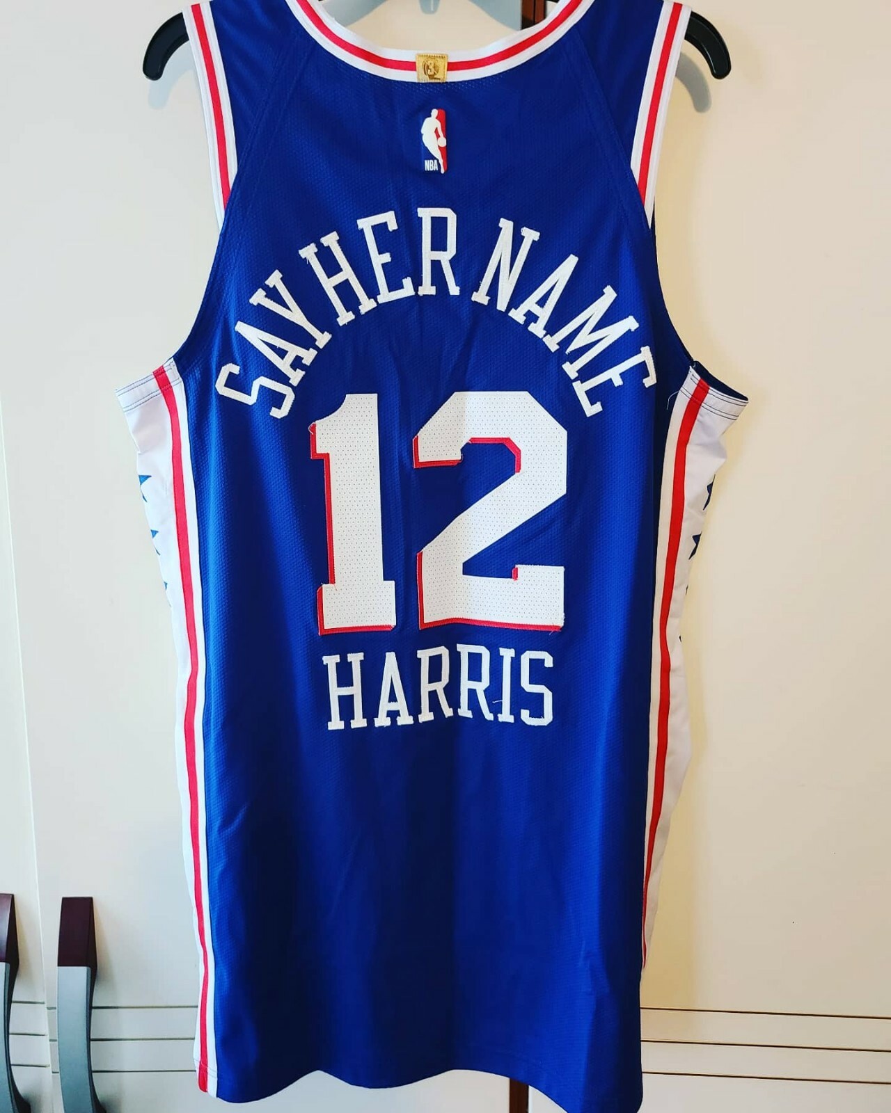 Tobias Harris Sixers 76ers Game Used Worn Social Justice